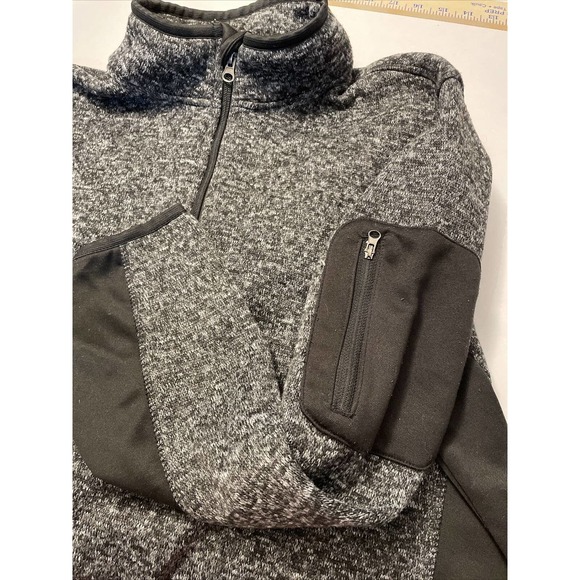 Beverly Hills Polo Club 1/4 Zip Up Soft Gray And Black Jacket Men’s Size L Large - Picture 5 of 8